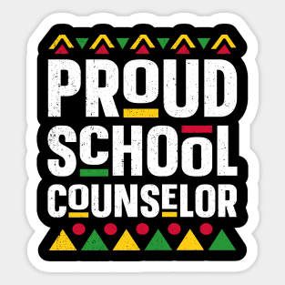Proud School Counselor Africa Black History Month Sticker